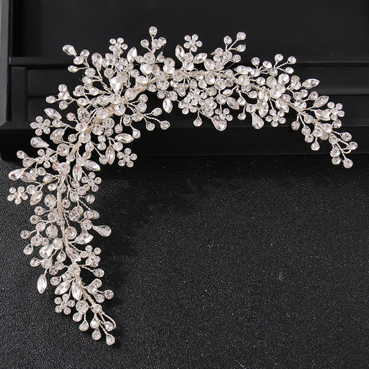 Sparkling Leaves: Luxurious Crystal Hair Ornament